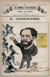 Karikatur von Jean Louis Ernest Camescasse (1838-1897), Anwalt und französischer Politiker, aus 
