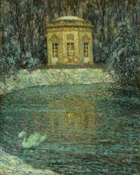 Der Musikpavillon im Schnee