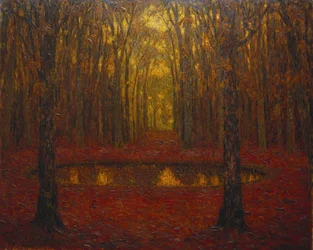 Der Teich in Versailles im Herbst