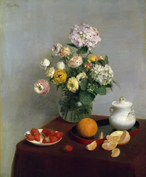 Blumen und Früchte