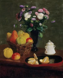 Blumen und Früchte