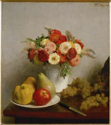 Blumen und Früchte