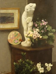 Blumen und verschiedene Objekte