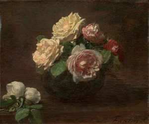 Rosen in einer Schale, 1881