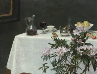 Stillleben: Ecke eines Tisches