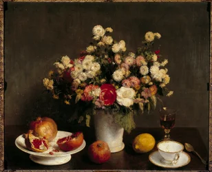 Stillleben mit Früchten. Gemälde von Henri Fantin Latour