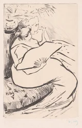 Sitzende Frau
