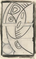 Reliefdesign einer abstrakten weiblichen Figur