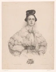 Junge Frau mit dem Buchstaben A