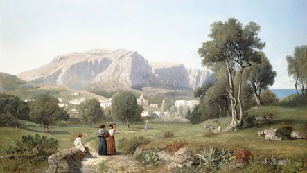 Blick auf die Insel Capri im Golf von Neapel, 1853