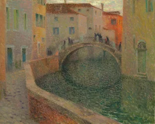 Der kleine Kanal, grauer Abend, Venedig, 1907