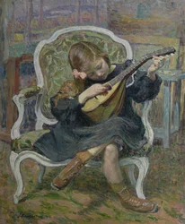 Mädchen spielt Mandoline
