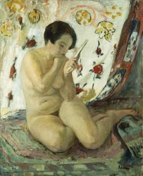Sitzender Akt mit Spiegel, 1925-1930