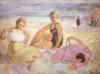 Drei Frauen am Strand