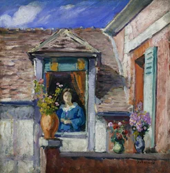Frau am Fenster