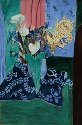 Arums, Iris und Mimosen