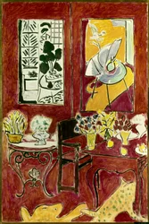 Großes rotes Interieur 1948