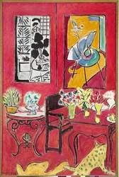 Großes rotes Interieur