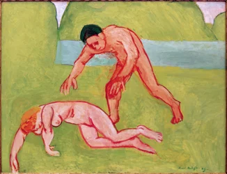 Nymphe und Satyr