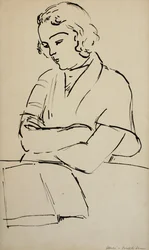 Frau beim Lesen, ca. 1922
