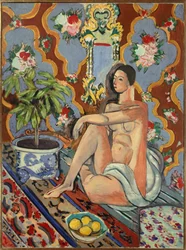 Dekorative Figur in einem ornamentalen Hintergrund 1925
