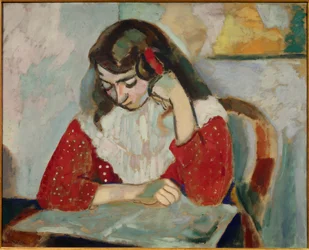 Marguerite lesend 1906