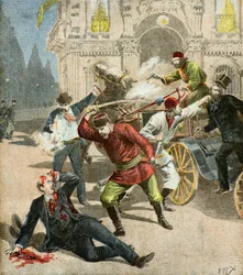 Ermordung von Herrn Stamboulof, 1895 (Illustration)
