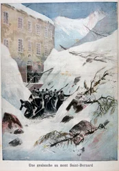 Lawine am Mont Saint-Bernard, Schweiz, 1897