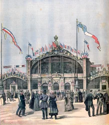 Fassade der französisch-russischen Ausstellung, Moskau, 1891