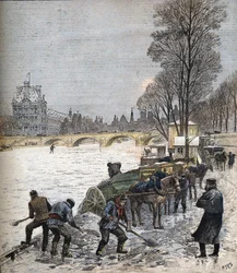 Paris unter dem Schnee 1895, Kleines Journal von 1895 (Gravur)