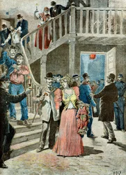 Polizeirazzia in einem Pariser Bordell