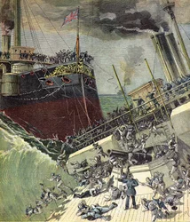 Das englische Schiff HMS Camperdown