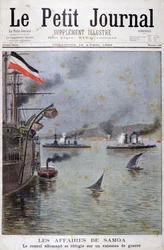 Der deutsche Konsul sucht Zuflucht auf einem deutschen Kriegsschiff, 1899