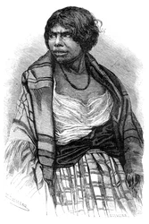 Mikmaq-Frau, Cape Breton, Nova Scotia, Kanada, 19. Jahrhundert
