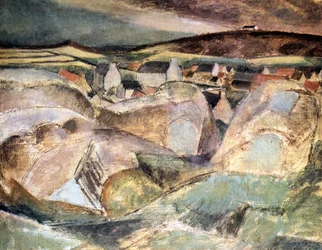 Dorf zwischen den Felsen, 1910
