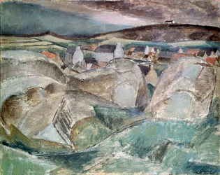 Dorf zwischen den Felsen, ca. 1910