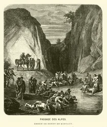 Überquerung der Alpen (Stich)