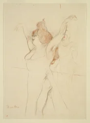 Mademoiselle Cocyle als Helena von Troja in La Belle Helene