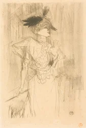 Fräulein Marcelle Lender, stehend