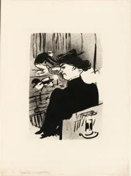 Ein Zuschauer, aus Le Café-Concert