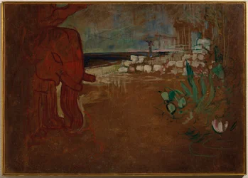 Indische Dekoration für den "Chariot de terre cuite", Bühnenbildmodell für das Théâtre de l