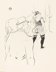 Hinter den Kulissen des Folies-Bergère: Mrs. Lona Barrison mit ihrem Manager und Ehemann