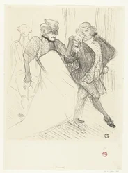 Porträt der Schauspieler Gabrielle Rejane und Felix Galipaux im Theaterstück Madame Sans-Gêne