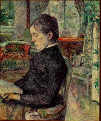 Die Mutter des Malers im Salon in Malrome. Gemälde von Henri de Toulouse-Lautrec