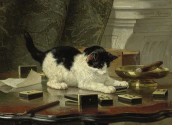 Die spielende Katze, um 1860-1878