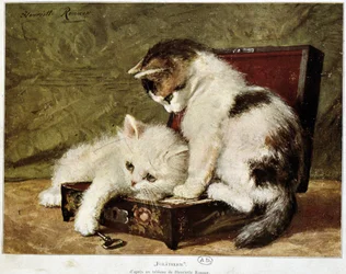 Folatrerie (Kätzchen) - von Henriette Ronner