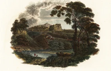 Eine entfernte Ansicht von Edinburgh