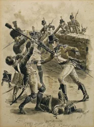 Leutnant Harry Hunt Royal Marines in Cassis am 18. August 1813