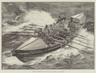 Rettung von Fischern durch das Rettungsboot Sunlight No 1 in Llandudno