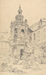 Die Veranda der Halle des Haute Vielle Tour, Rouen